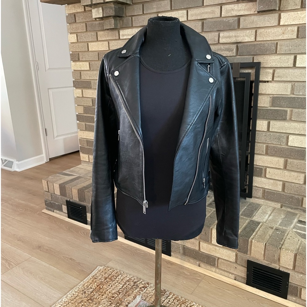 NWOT A&F Vegan Leather Moto Jacket - Sz Medium